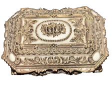 Vintage Ornate  Jewelry Casket  Trinket Box 6”X 4” picture