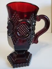 Vintage Avon Cape Cod Ruby Red Glass Footed Pedestal 5