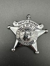 Vintage Obsolete 1950 Harris County Houston Texas Five Point Star Badge 248 picture