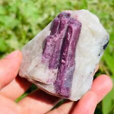 189g Natural Pink Purple Tourmaline Quartz Crystal Mineral Rough Specimen picture