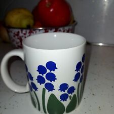 Vintage Nina Blue Bluebells  Floral Design Coffee Cup  Mug 1983  picture