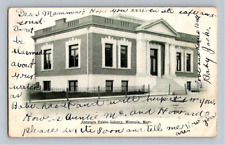 1906. MISSOULA, MONTANA. CARNEGIE PUBLIC LIBRARY.  POSTCARD BQ22 picture