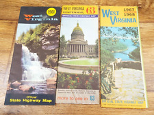 3-Vintage 1961/63/67 West Virginia HIGHWAY Road Maps picture