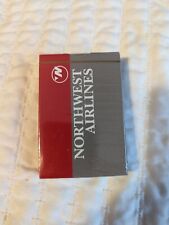 New Northwest Airlines Deck of Playing Cards Factory Sealed Gray Red Logo colors picture