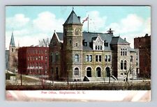 Binghamton NY-New York, Post Office, c1908 Vintage Souvenir Postcard picture