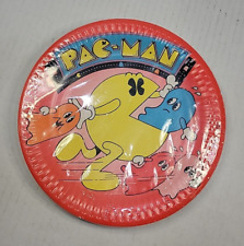 Vintage PAC-MAN Paper Plates 7 In. Sealed New Old Stock CA Reed 8 Pack picture