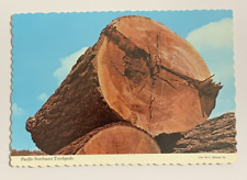 Pacific Northwest Toothpicks Giant Logs Postcard Unposted picture