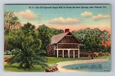 Deland FL-Florida, Old Spanish Sugar Mill, Antique, Vintage c1949 Postcard picture