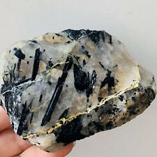 1.31LB Natural Black tourmaline Quartz Crystal Mineral Specimen Healing picture