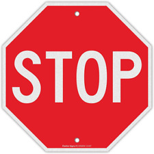 Stop Sign, Street Slow Warning Reflective Signs, 12 X 12 Inches Octagon.040 Rust picture