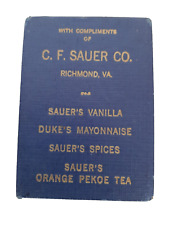 Vintage 1940s C.F. Sauer Playing Card Deck Blue Box With Sleeve No Jokers picture