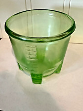 Vintage Uranium Glass Two-Cup  Footed Measuring Bowl picture