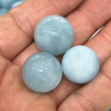 Top！3pcs Natural  Aquamarine Quartz Sphere Crystal Ball Reiki Healing20mm+- picture