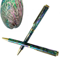 Lot 02 pcs of Feng Shui Ballpoint Pens Made By Abalone Shell  Handmade Vietnam picture