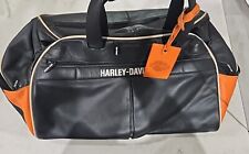 Harley-Davidson Genuine Leather Crossbody XL Duffle/Travel Bag - Mint  picture
