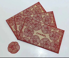 2023 Chanel gold camellia red packet with greeting card x 3 pcs picture