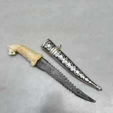 Indian Oriental mughal, indo persian dagger with tiger hilt and bone grips knife picture