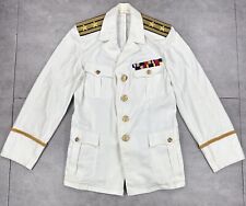 Vintage U.S. Navy Vice Admiral White Service Dress Jacket Size M44 1940s WW2 Era picture