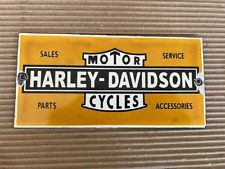 Porcelain Harley Davidson Parts And Accessories Enamel Sign Size 8x4 Inches picture