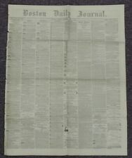 1861 Vol. XXIX No. 8726 Boston Daily Journal Artillery Parade Newspaper picture
