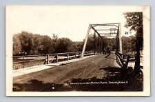 Jackson MN-Minnesota RPPC Des Moines River Bridge Real Photo 1918 Old Postcard picture