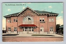 Asheville NC-North Carolina, The Auditorium, Antique, Vintage c1914 Postcard picture
