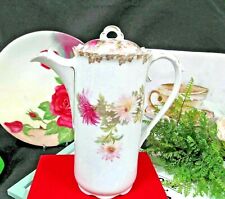 ROSENTHAL teapot chocolate pot with mums Bavaria Germany 1930s Claire pattern  picture