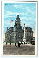 c1920 Court House Exterior Building Terre Haute Indiana Vintage Antique Postcard picture