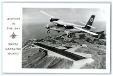 c1950's Airport In The Sky Airplane Santa Catalina Island CA RPPC Photo Postcard picture