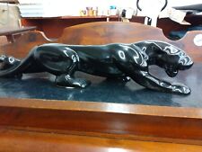 Vintage Black Panther Sculpture Statue Figurine ceramic Art Deco 21