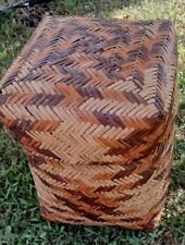 **  VINTAGE X LARGE CHEROKEE RIVER CANE DOUBLE WEAVE  BASKET QUALITY RARE HTF**  picture