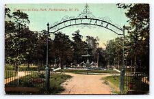 Postcard Entrance City Park Parkersburg West Virginia WV picture
