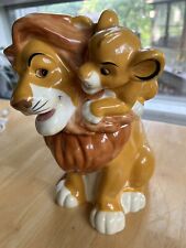 Vintage Westland Disney The Lion King Mufasa and  Simba Cookie Jar Display Only picture