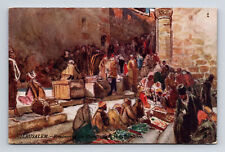 Jerusalem Forecourt Church of Holy Sepulchre Raphael Tuck's Oilette Postcard picture