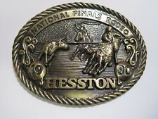 National Finals Rodeo Hesston 1980 Adult Cowboy Buckle Vintage picture