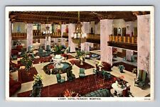 Memphis TN-Tennessee, Lobby, Hotel, Peabody, Advertisement, Vintage Postcard picture